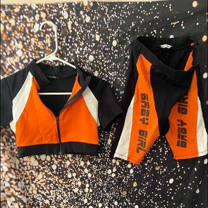 Black/Orange Two Piece